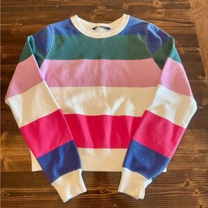 Abercrombie & Fitch Women’s  Multicolor Striped Crewneck Sweatshirt Size S